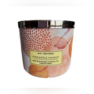 Bath & Body Works PINEAPPLE MANGO 3 Wick Scented Candle Essential Oils new